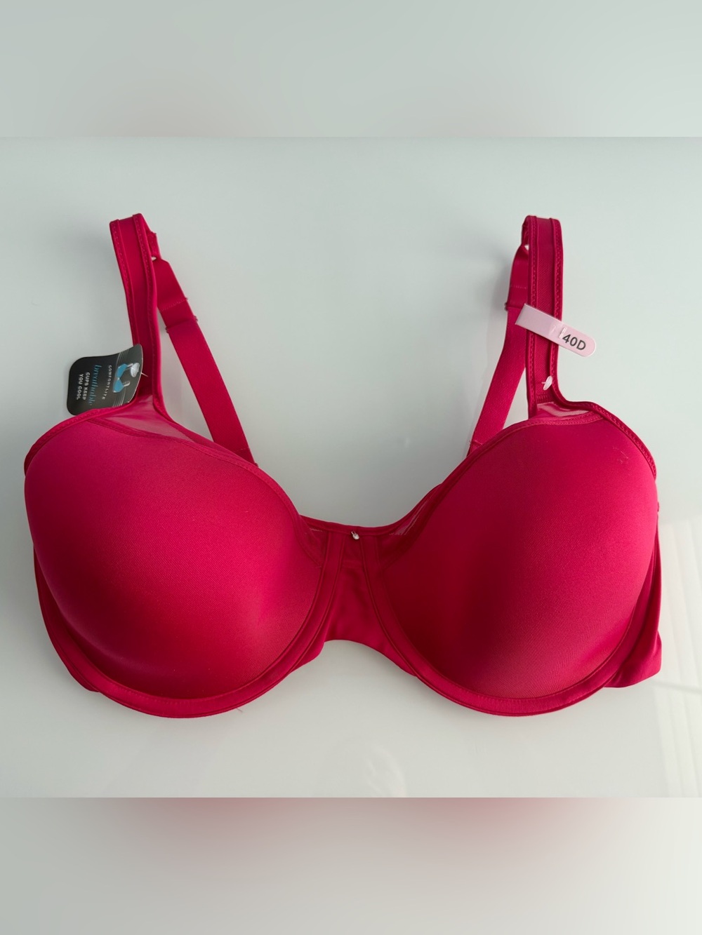 Bali Women's Red One Smooth U Ultra Light Shaping Underwire Bra 3439 Size 40D
